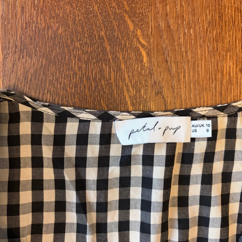 Petal & Pup Black and Cream Gingham Dress - Picture 4 of 5